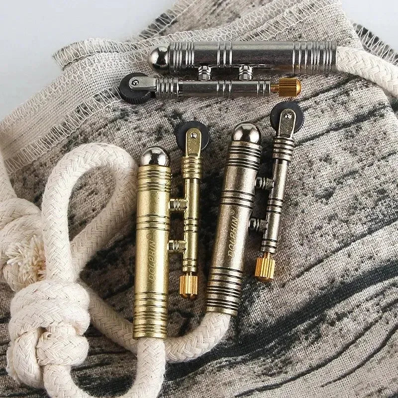 Metal Outdoor Camping Survival Stabilized Fire Source Flint Mechanical Vintage Old Fashioned Flint Lighter - Men's Creative Gadget - Trekker Essentials