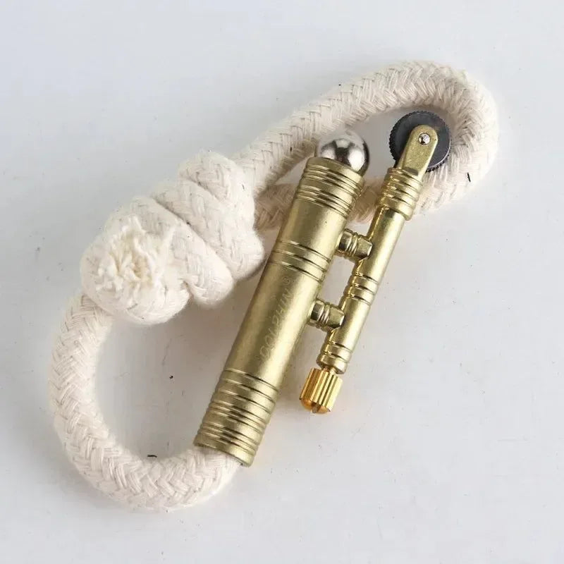 Metal Outdoor Camping Survival Stabilized Fire Source Flint Mechanical Vintage Old Fashioned Flint Lighter - Men's Creative Gadget - Trekker Essentials