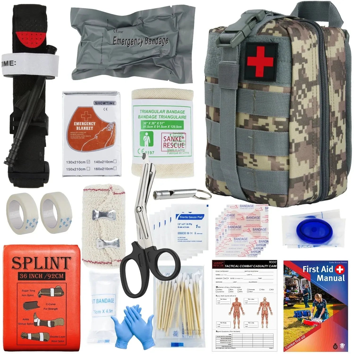 Military IFAK Trauma Survival Kit - Essential First Aid Gear for Emergency Situations - Trekker Essentials