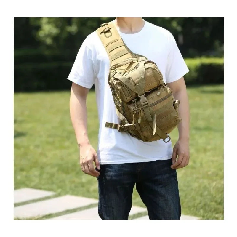 Military Tactical Assault Pack Crossbody Sling Bag - Waterproof Rucksack for Outdoor Hiking and Camping - Trekker Essentials