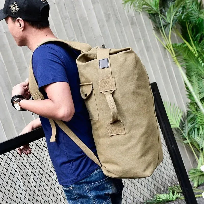 Military Tactical Backpack - Camouflage Canvas Outdoor Sports Bag for Climbing, Hunting, Fishing, and Hiking - Trekker Essentials
