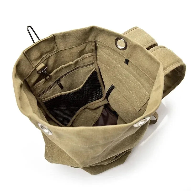Military Tactical Backpack - Camouflage Canvas Outdoor Sports Bag for Climbing, Hunting, Fishing, and Hiking - Trekker Essentials