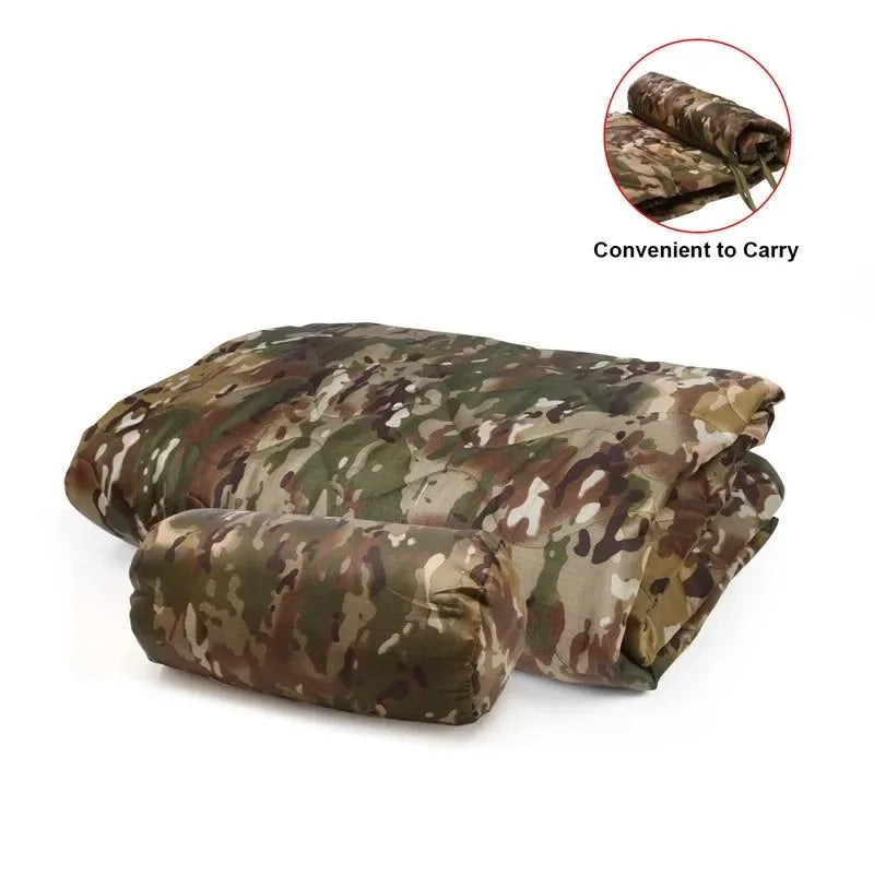 Military Tactical Poncho Liner - Water Repellent Woobie Blanket for Camping & Survival - Trekker Essentials