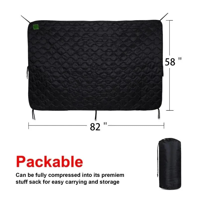 Military Tactical Poncho Liner - Water Repellent Woobie Blanket for Camping & Survival - Trekker Essentials