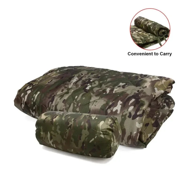 Military Tactical Poncho Liner - Water Repellent Woobie Blanket for Camping & Survival - Trekker Essentials