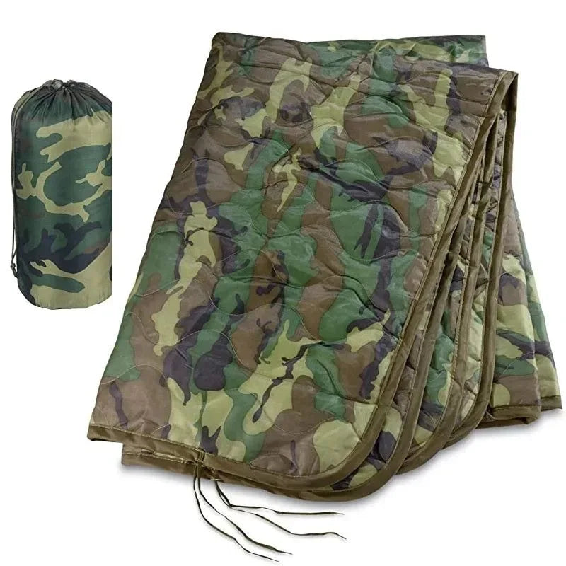 Military Tactical Poncho Liner - Water Repellent Woobie Blanket for Camping & Survival - Trekker Essentials