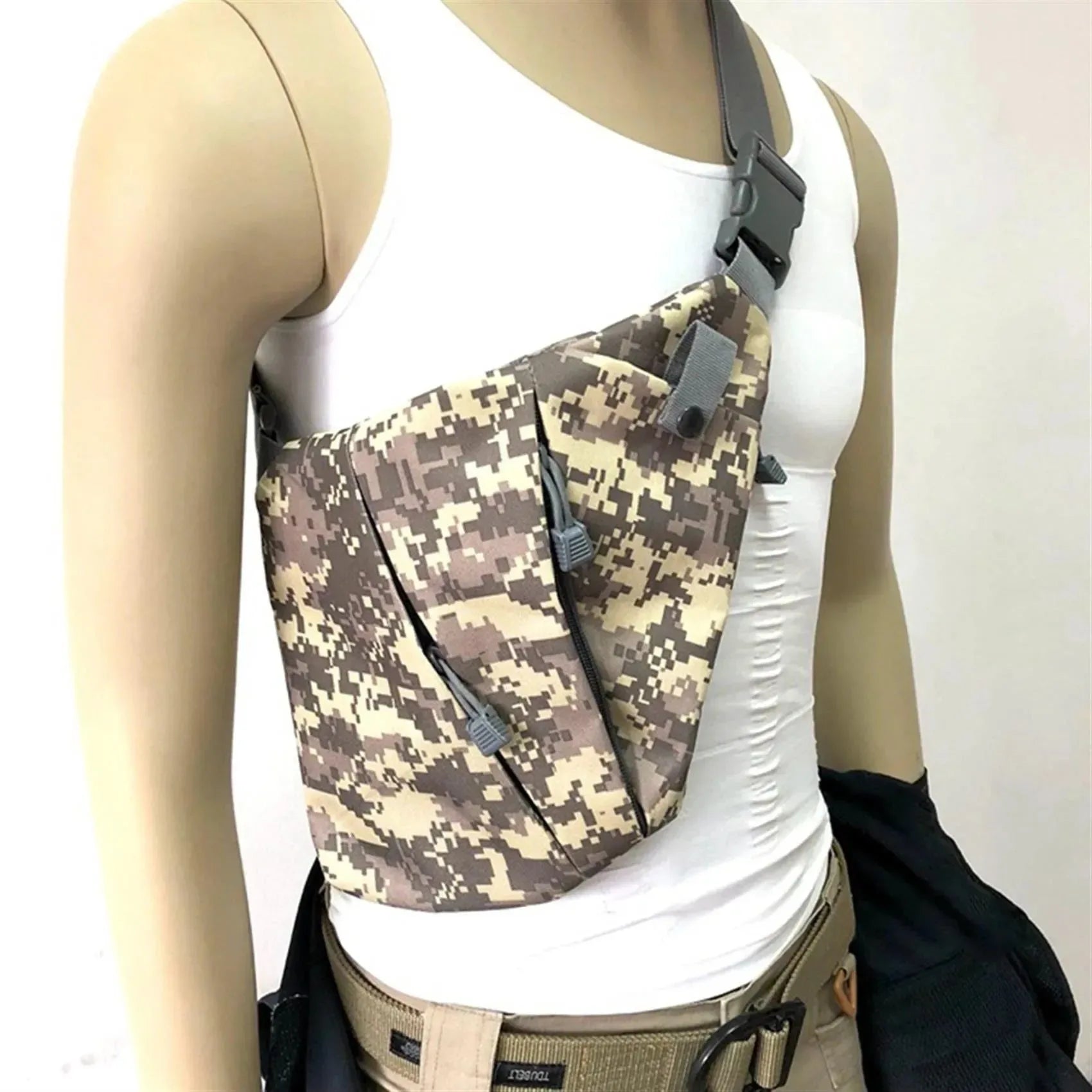 Military Tactical Shoulder Bag - Nylon Chest Sling Backpack for Outdoor Activities - Trekker Essentials