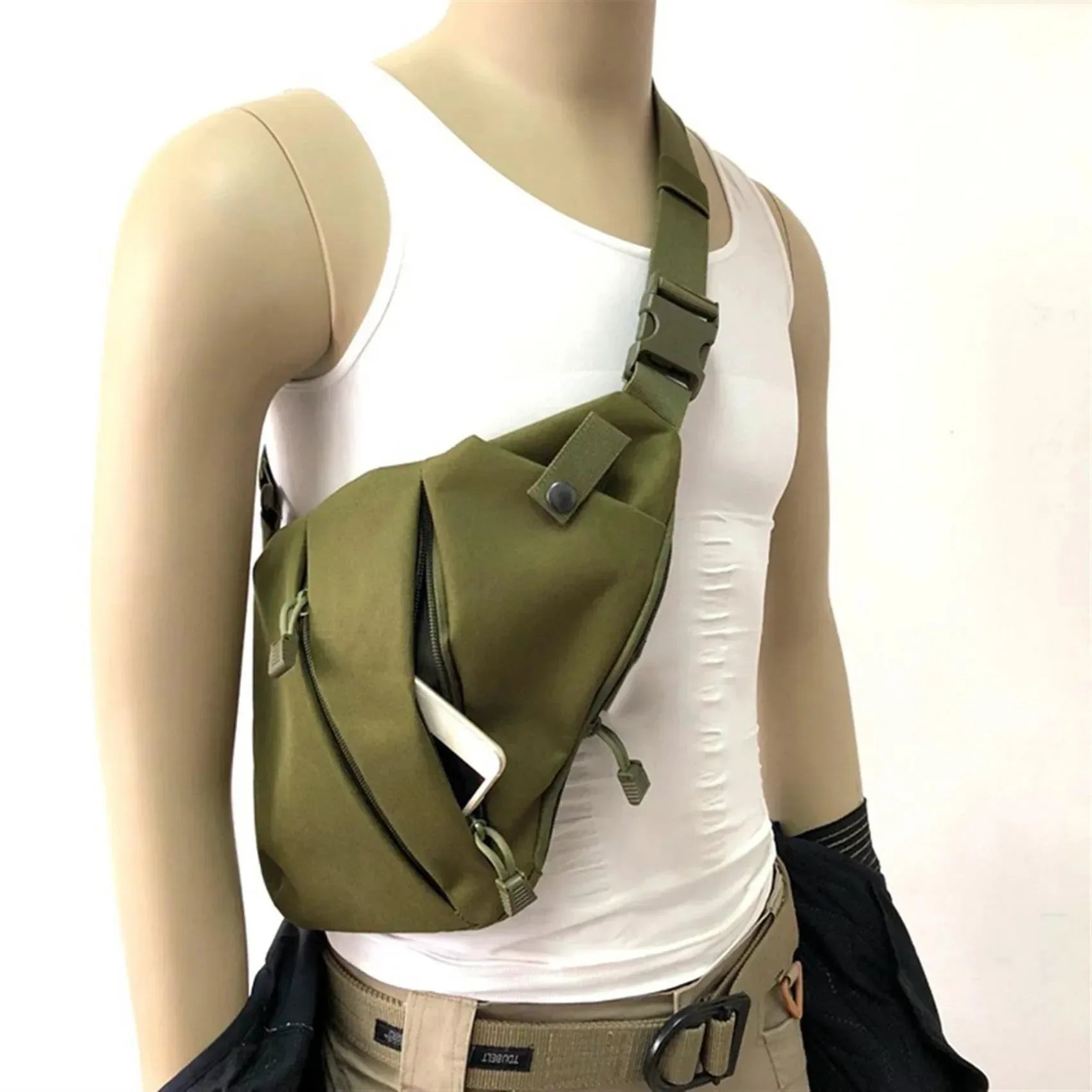 Military Tactical Shoulder Bag - Nylon Chest Sling Backpack for Outdoor Activities - Trekker Essentials
