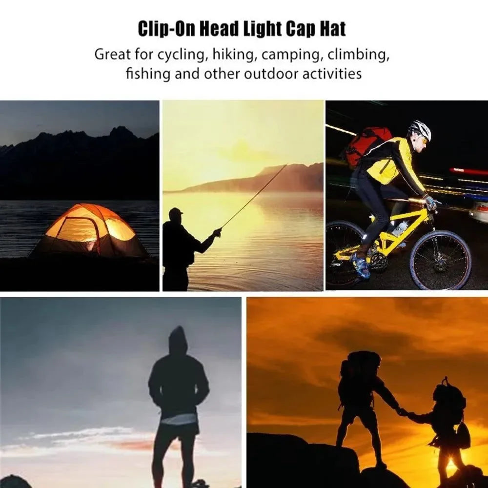 Mini 5LED Hat Clip Lamp – Waterproof 90° Adjustable Headlamp for Outdoor Camping and Fishing - Trekker Essentials