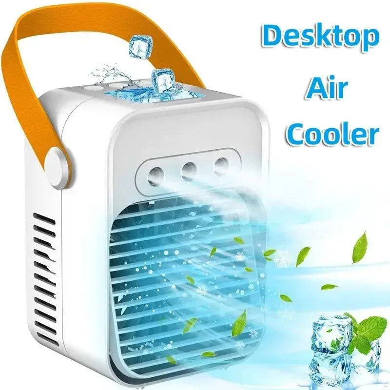 Mini Air Cooler – USB Rechargeable, Portable Fan with Spray Function – Wireless, Desktop, for Home, Room, Camping, and Outdoor Use - Trekker Essentials