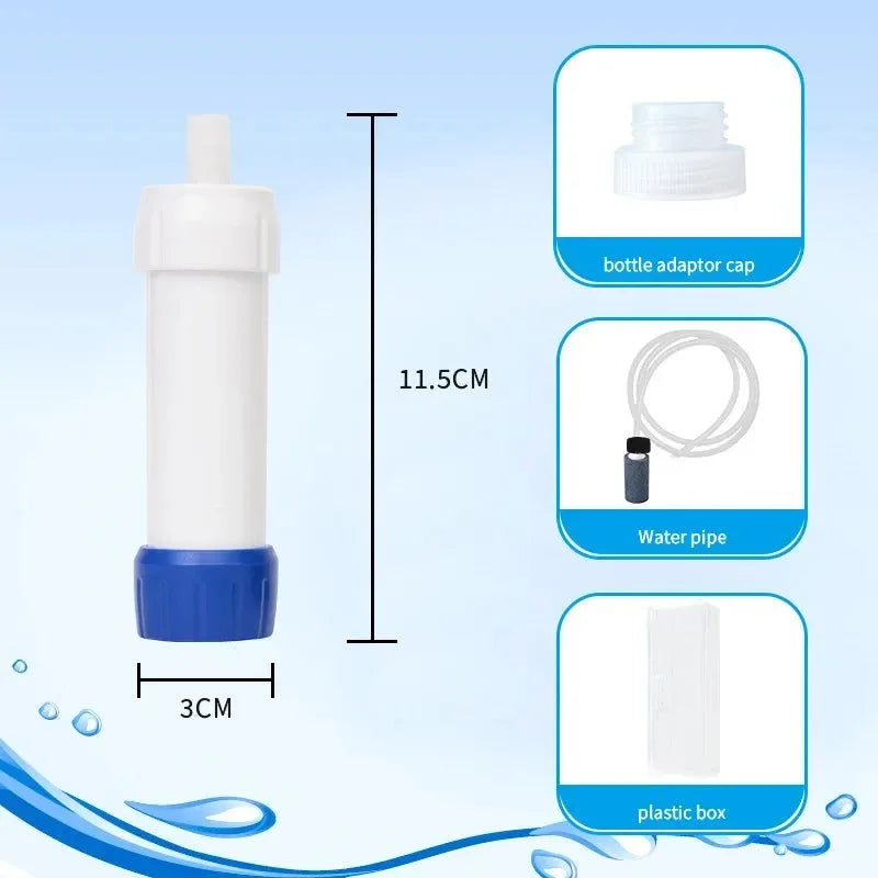 Mini Camping Water Purifier Filter Straw for Outdoor Emergency Travel Hiking - Trekker Essentials