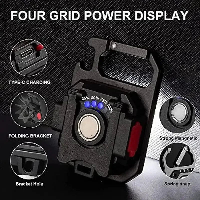 Mini LED Flashlight Magnetic COB Outdoor Camping Pocket Work Light - Trekker Essentials