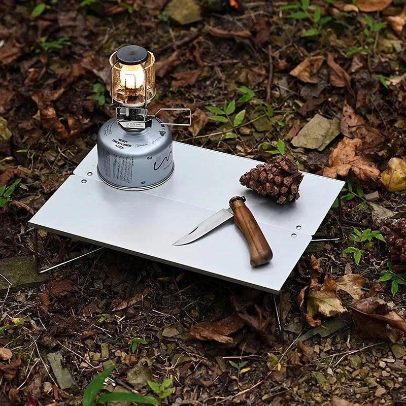 Mini Outdoor Table - Foldable Aluminum Alloy Camping Table for Travel, Picnic, and Barbecue - Trekker Essentials