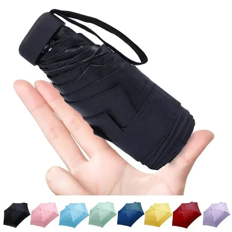 Mini Pocket Folding Umbrella – Fashionable, Windproof & UV Protection for Travel - Trekker Essentials