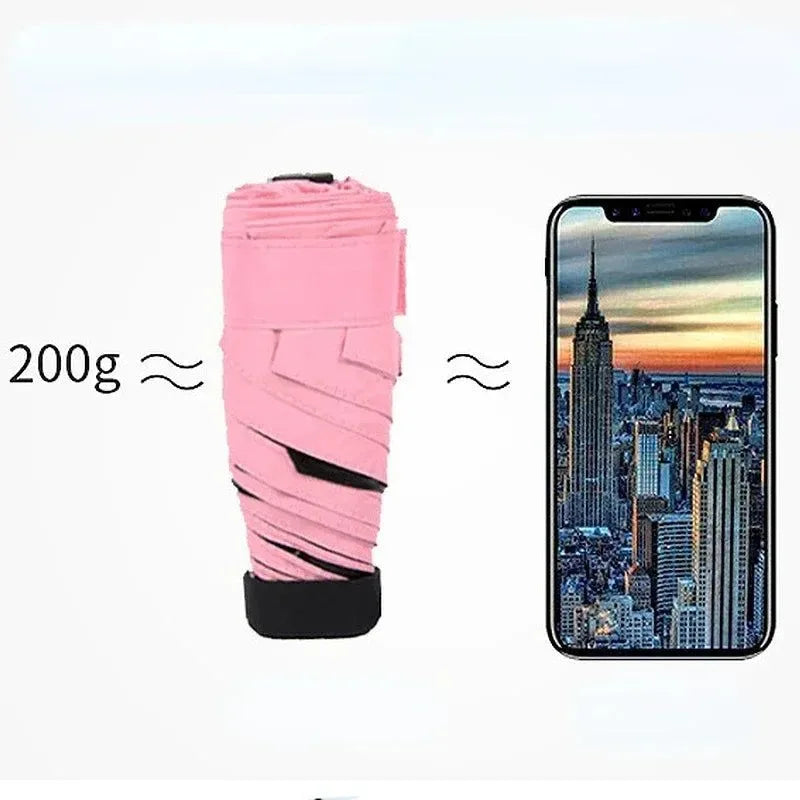 Mini Pocket Folding Umbrella – Fashionable, Windproof & UV Protection for Travel - Trekker Essentials