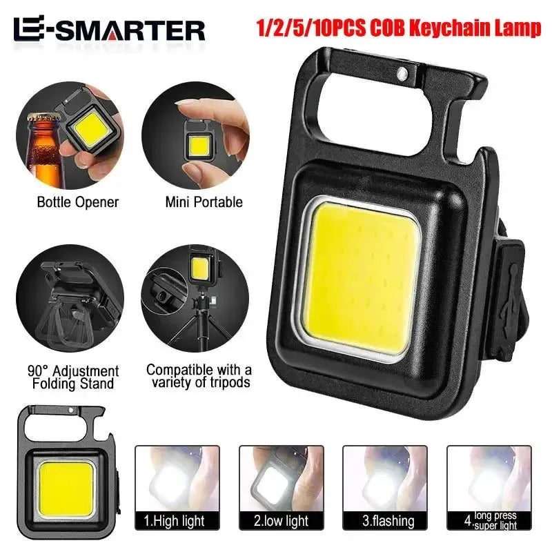 Mini Portable Keychain COB Flashlight - Waterproof EDC Torch for Outdoor Emergencies - Trekker Essentials