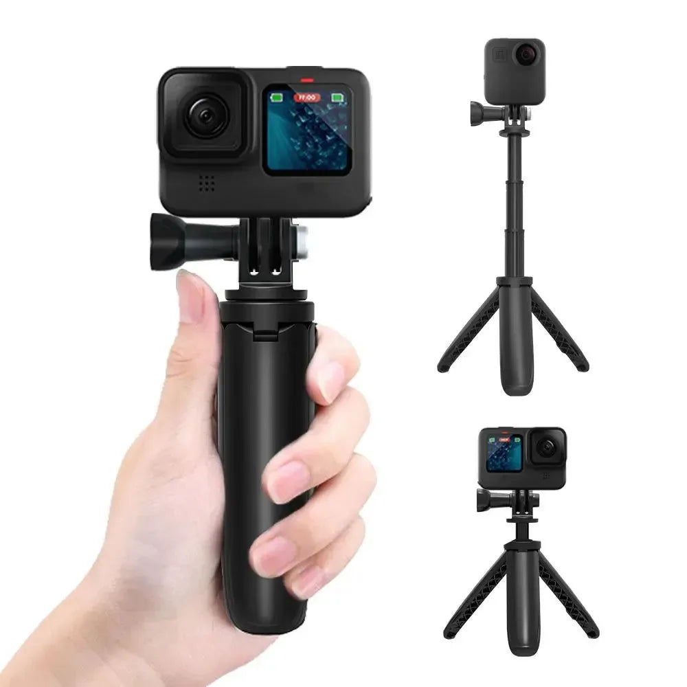 Mini Retractable Selfie Stick Tripod for GoPro/Insta360/DJI Action Cams - Trekker Essentials