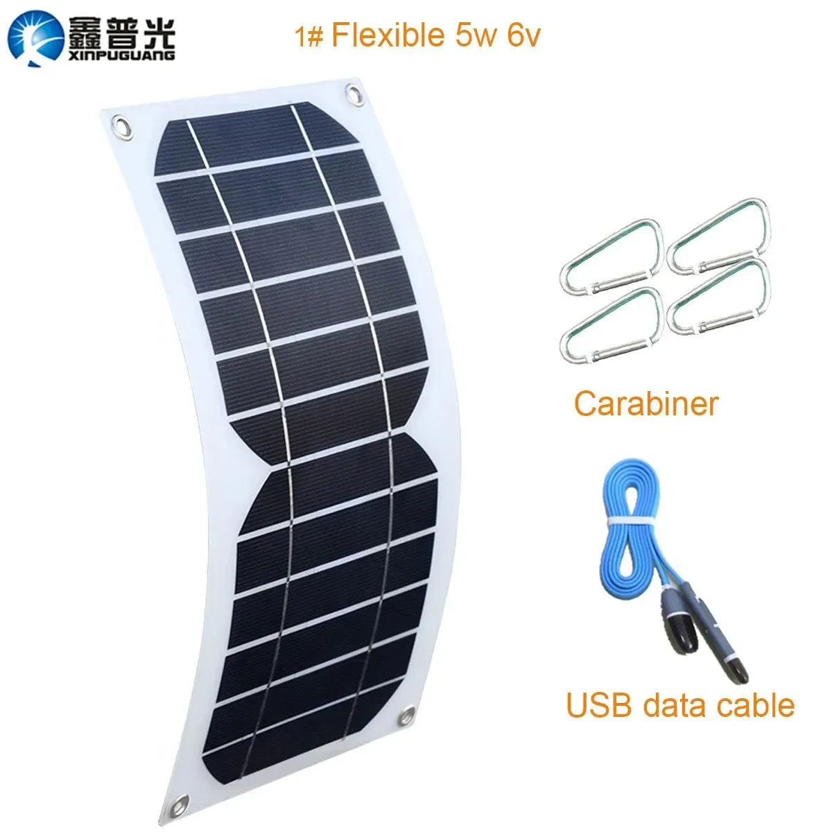 Mini Solar Panel 5W 6V/12V with USB Output - Waterproof Solar Cell for Phone Charging, Power Banks, and Outdoor Activities - Trekker Essentials