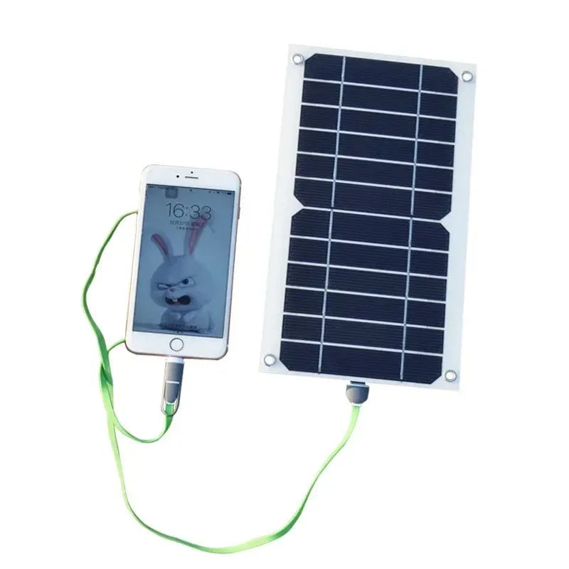 Mini Solar Panel 5W 6V/12V with USB Output - Waterproof Solar Cell for Phone Charging, Power Banks, and Outdoor Activities - Trekker Essentials