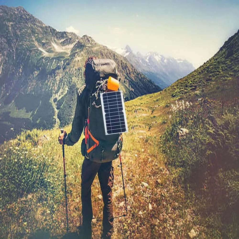 Mini Solar Panel 5W 6V/12V with USB Output - Waterproof Solar Cell for Phone Charging, Power Banks, and Outdoor Activities - Trekker Essentials