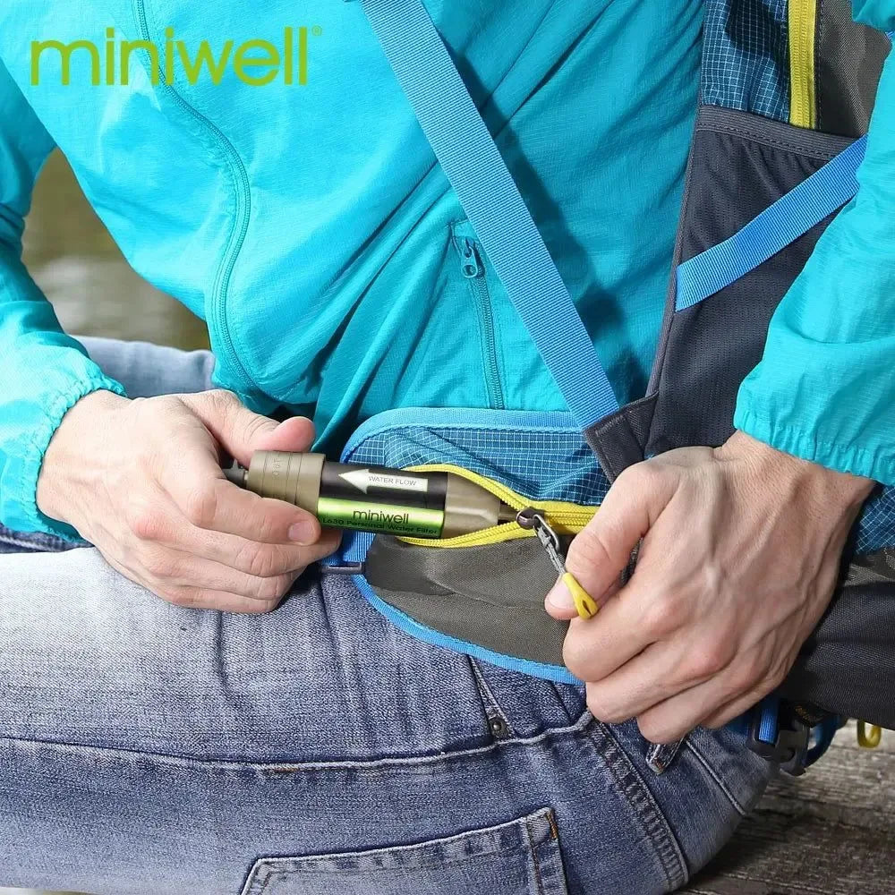 Miniwell L630 Personal Camping Purification Water Filter Straw for Survival or Emergency Supplies - Trekker Essentials