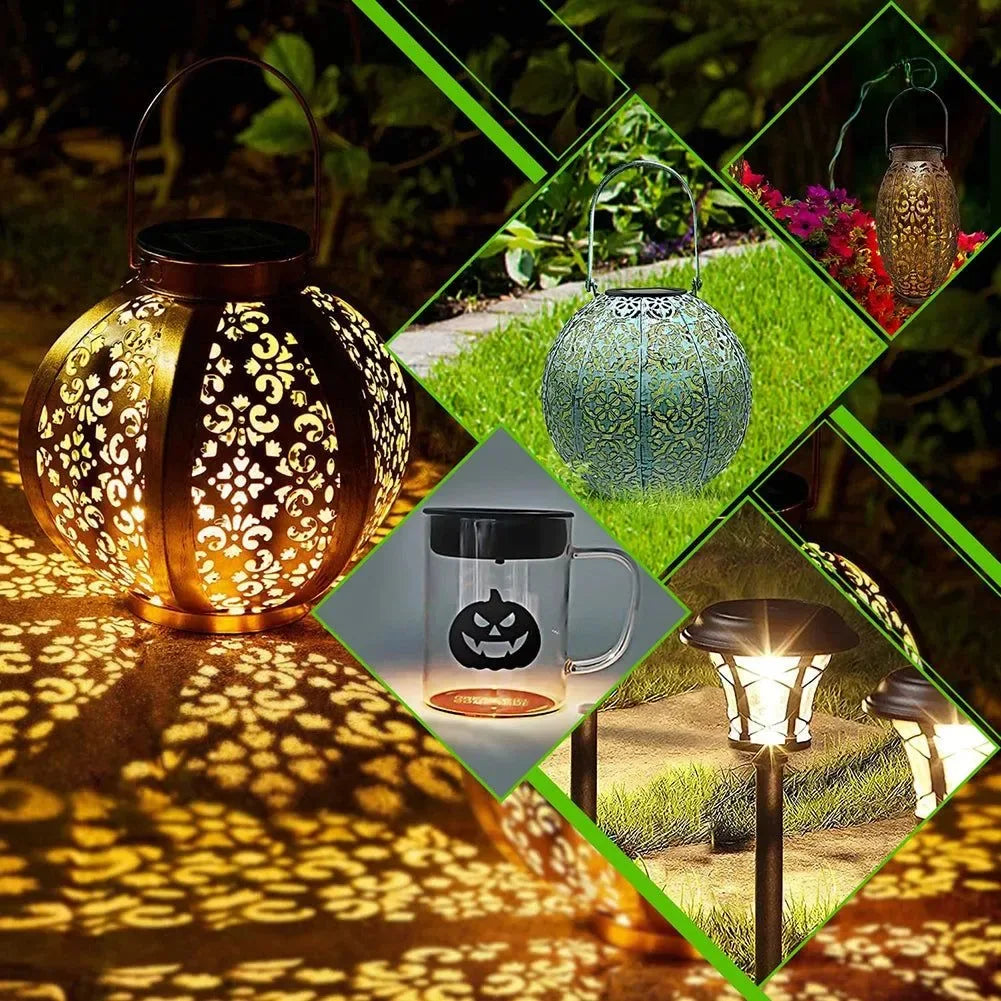 Modern LED Solar Lights Replacement Tops for Outdoor Hanging Lanterns - Waterproof Garden Pathway Lighting Accessories - Trekker Essentials