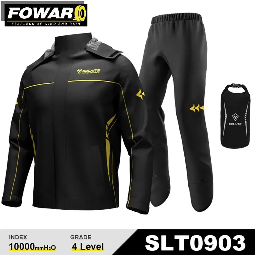 Motorcycle Waterproof Ultra-Thin Reflective Raincoat Set – Breathable and Comfortable - Trekker Essentials