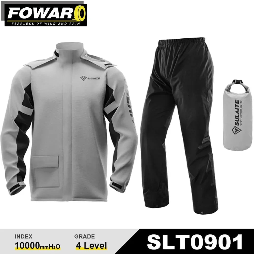 Motorcycle Waterproof Ultra-Thin Reflective Raincoat Set – Breathable and Comfortable - Trekker Essentials