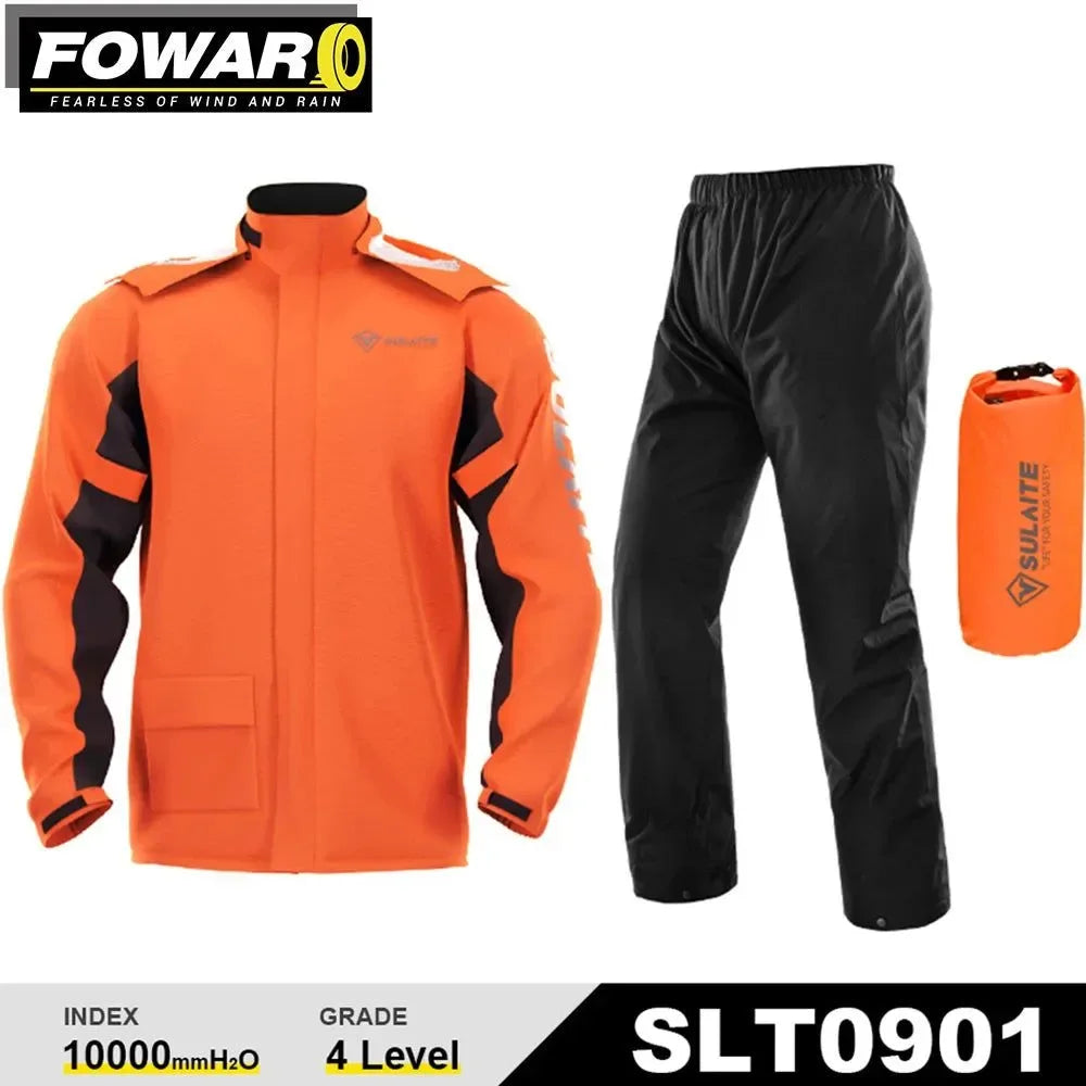 Motorcycle Waterproof Ultra-Thin Reflective Raincoat Set – Breathable and Comfortable - Trekker Essentials