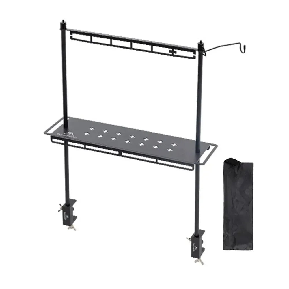 MountainHiker Camping Lantern Stand – Detachable Tabletop & Ground Light Holder, Adjustable Aluminum Alloy Lamp Bracket for Camping, Hiking & BBQ - Trekker Essentials