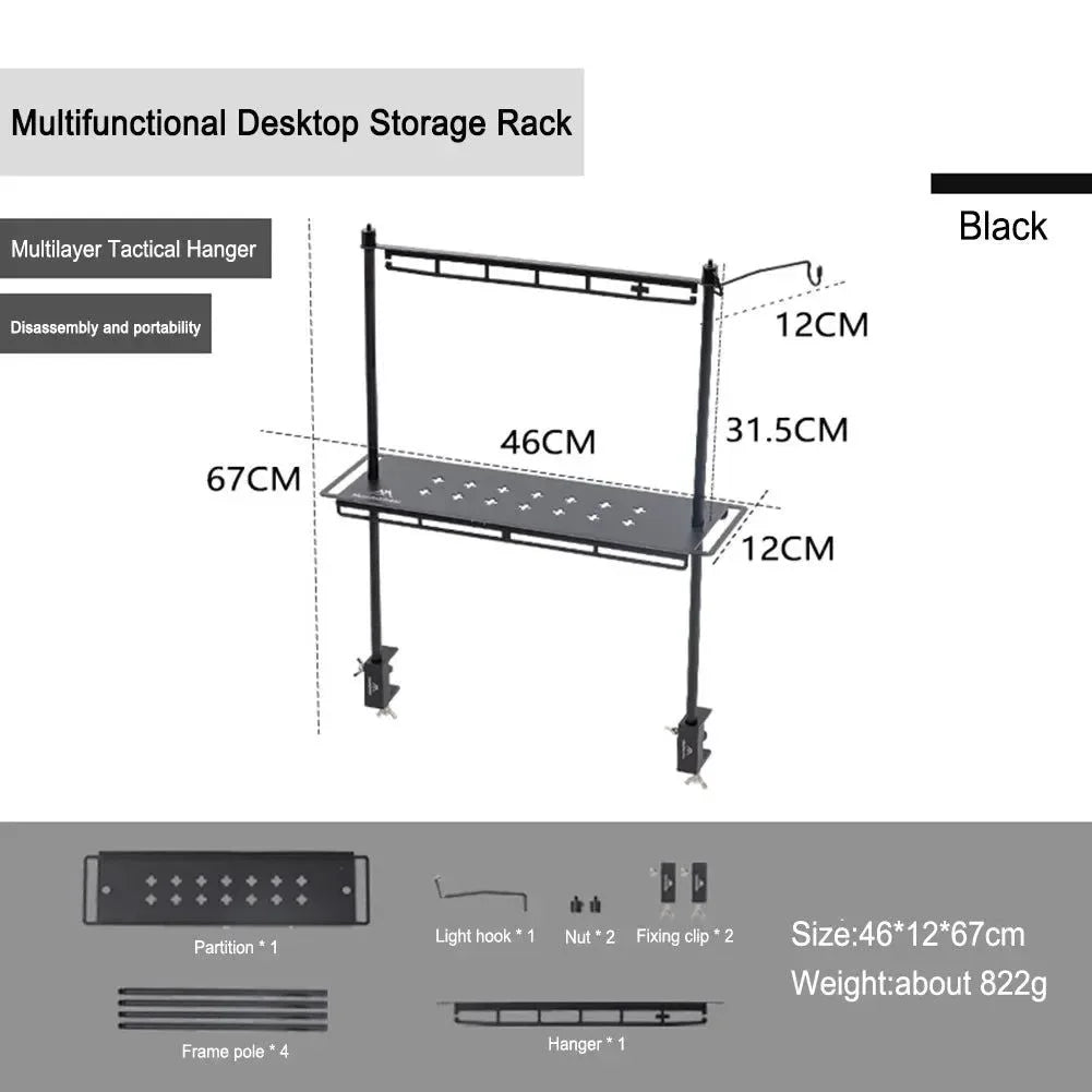 MountainHiker Camping Lantern Stand – Detachable Tabletop & Ground Light Holder, Adjustable Aluminum Alloy Lamp Bracket for Camping, Hiking & BBQ - Trekker Essentials