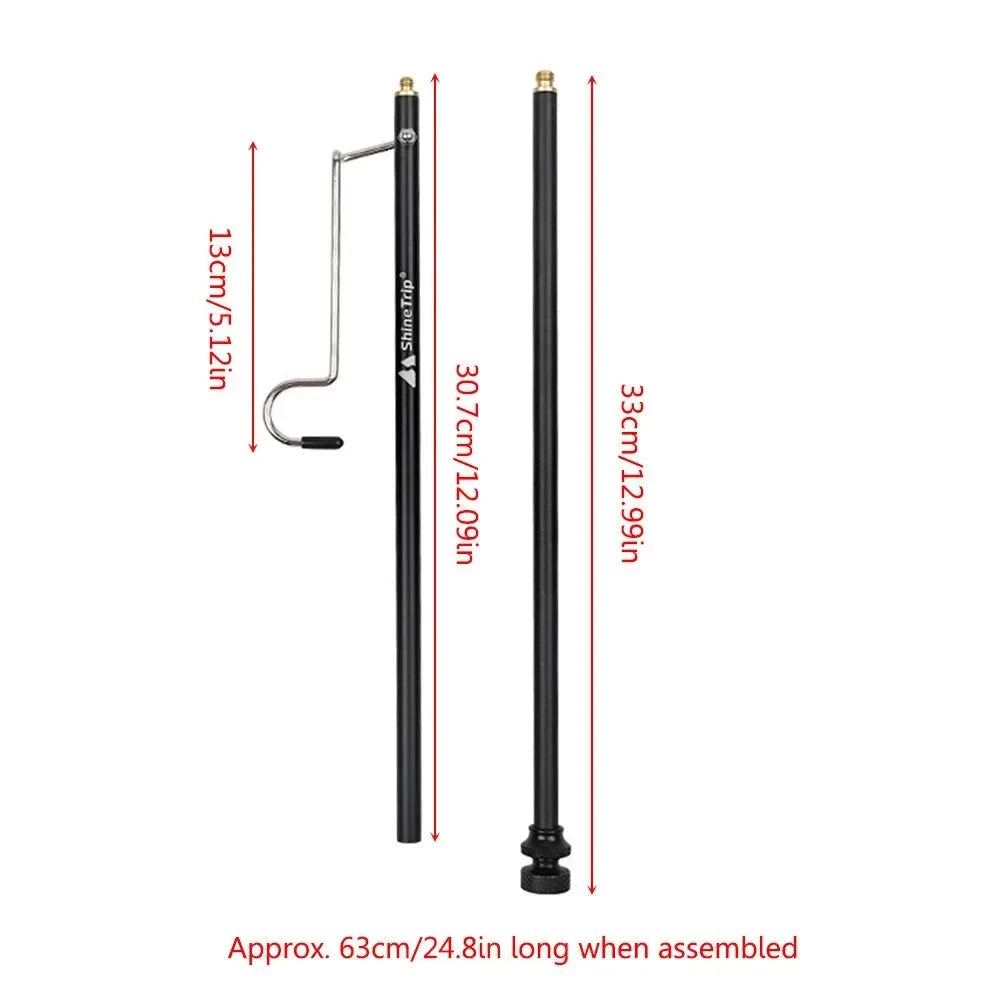 MountainHiker Camping Lantern Stand – Detachable Tabletop & Ground Light Holder, Adjustable Aluminum Alloy Lamp Bracket for Camping, Hiking & BBQ - Trekker Essentials