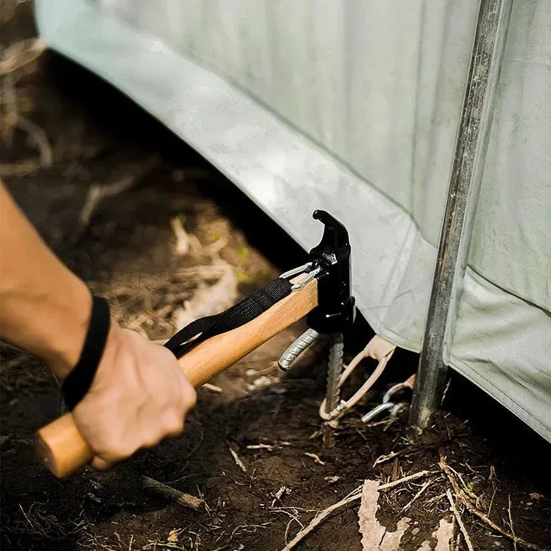 Mounthiker Outdoor Tent Nail Hammer - Metal Iron Installation Hammer, Emergency Safety Escape Hand Tools for Camping - Trekker Essentials