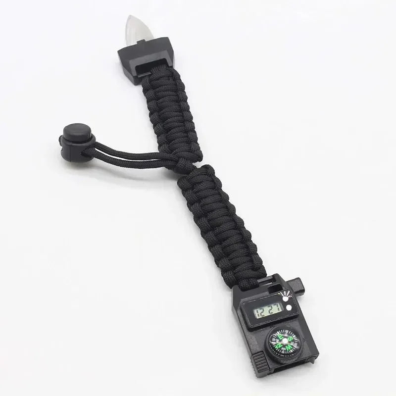 Multi-function 7-in-1 Survival Bracelet - Paracord Bangles with Compass, Whistle for Outdoor Camping, Hiking, Rescue, Emergency - Trekker Essentials