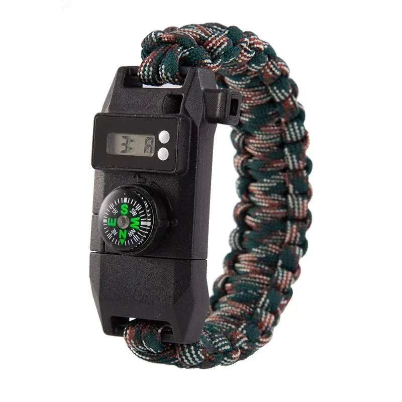 Multi-function 7-in-1 Survival Bracelet - Paracord Bangles with Compass, Whistle for Outdoor Camping, Hiking, Rescue, Emergency - Trekker Essentials