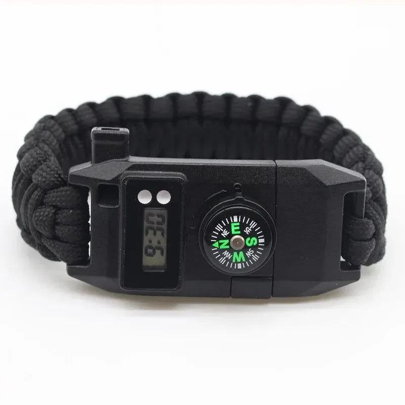 Multi-function 7-in-1 Survival Bracelet - Paracord Bangles with Compass, Whistle for Outdoor Camping, Hiking, Rescue, Emergency - Trekker Essentials