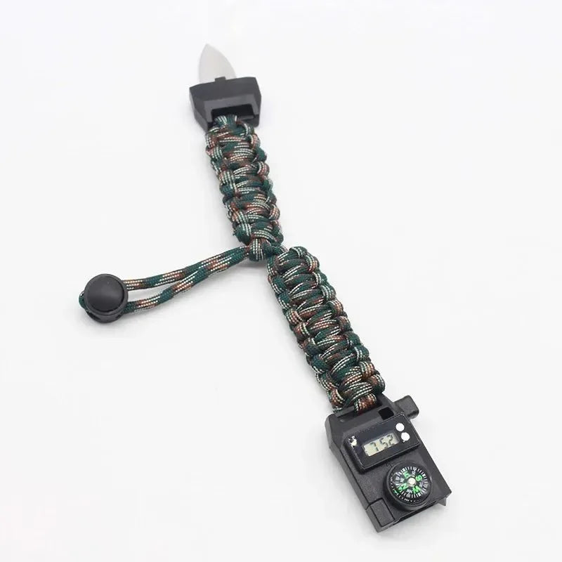 Multi-function 7-in-1 Survival Bracelet - Paracord Bangles with Compass, Whistle for Outdoor Camping, Hiking, Rescue, Emergency - Trekker Essentials