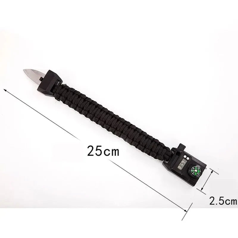 Multi-function 7-in-1 Survival Bracelet - Paracord Bangles with Compass, Whistle for Outdoor Camping, Hiking, Rescue, Emergency - Trekker Essentials