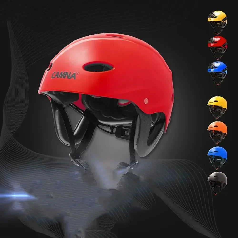 Multi-Function Outdoor Adventure Helmet with Ear Protection - Rock Climbing, Caving, and Water Sports - Trekker Essentials