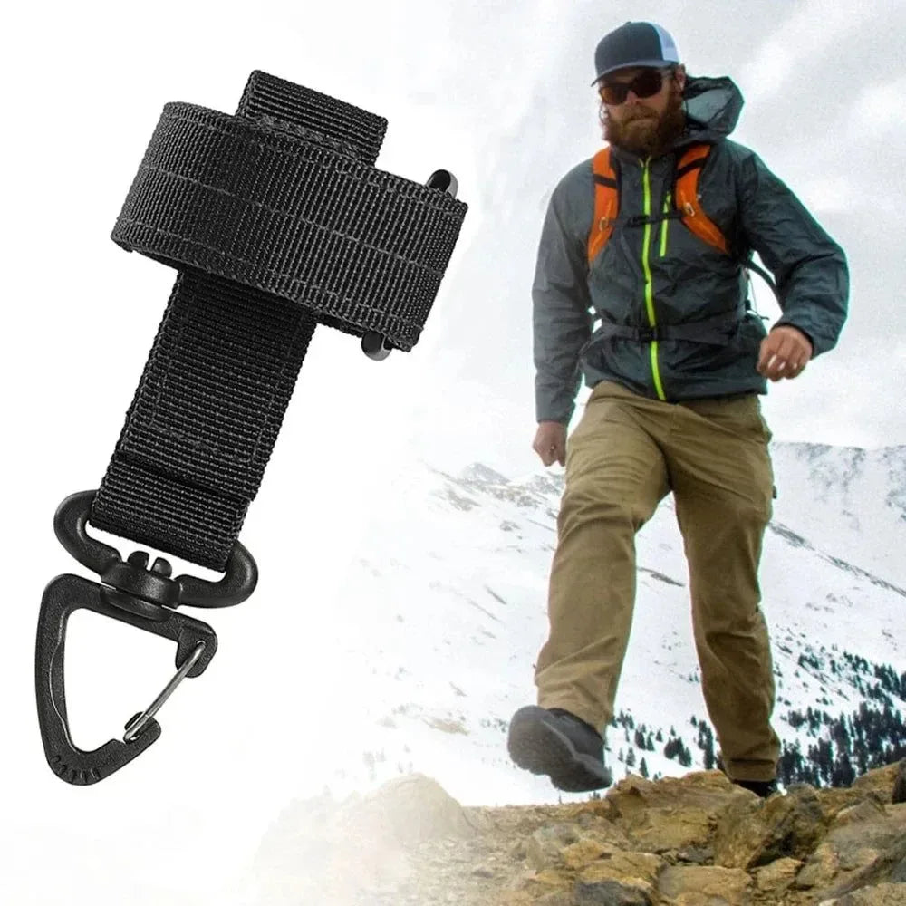 Multi-purpose Gloves Hook - Safety Clip for Outdoor Tactical Activities - Trekker Essentials
