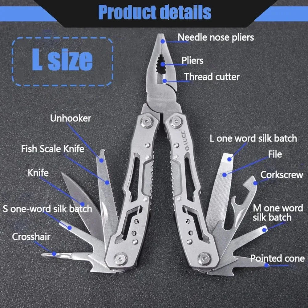 Multi-tool Pocket Knife Pliers - Versatile Outdoor Tactical Gear for Hunting and Survival - Trekker Essentials