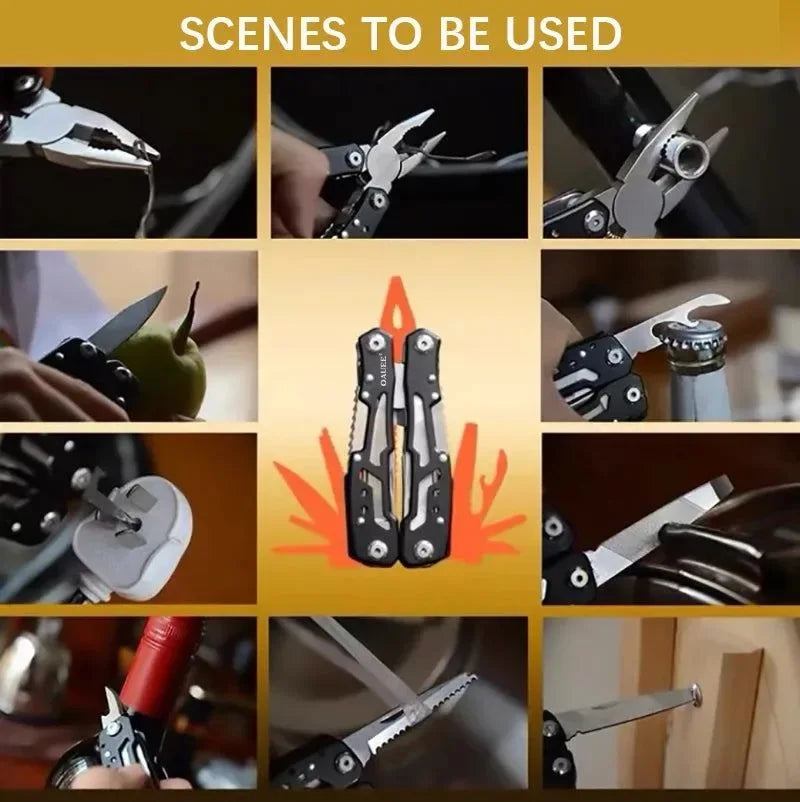Multi-tool Pocket Knife Pliers - Versatile Outdoor Tactical Gear for Hunting and Survival - Trekker Essentials