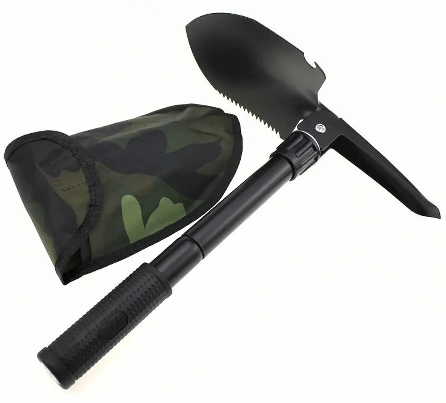Multifunction Camping Shovel - Survival Folding Shovel for Military Tactical Use, Hiking, and Gardening - Trekker Essentials