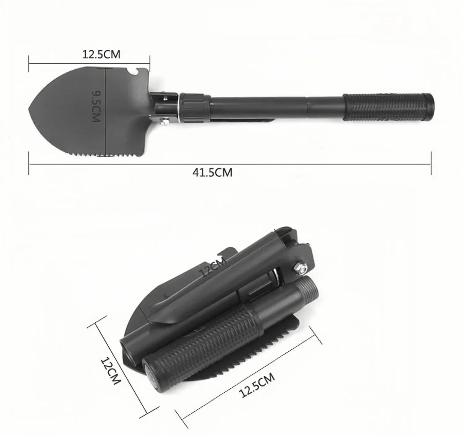 Multifunction Camping Shovel - Survival Folding Shovel for Military Tactical Use, Hiking, and Gardening - Trekker Essentials