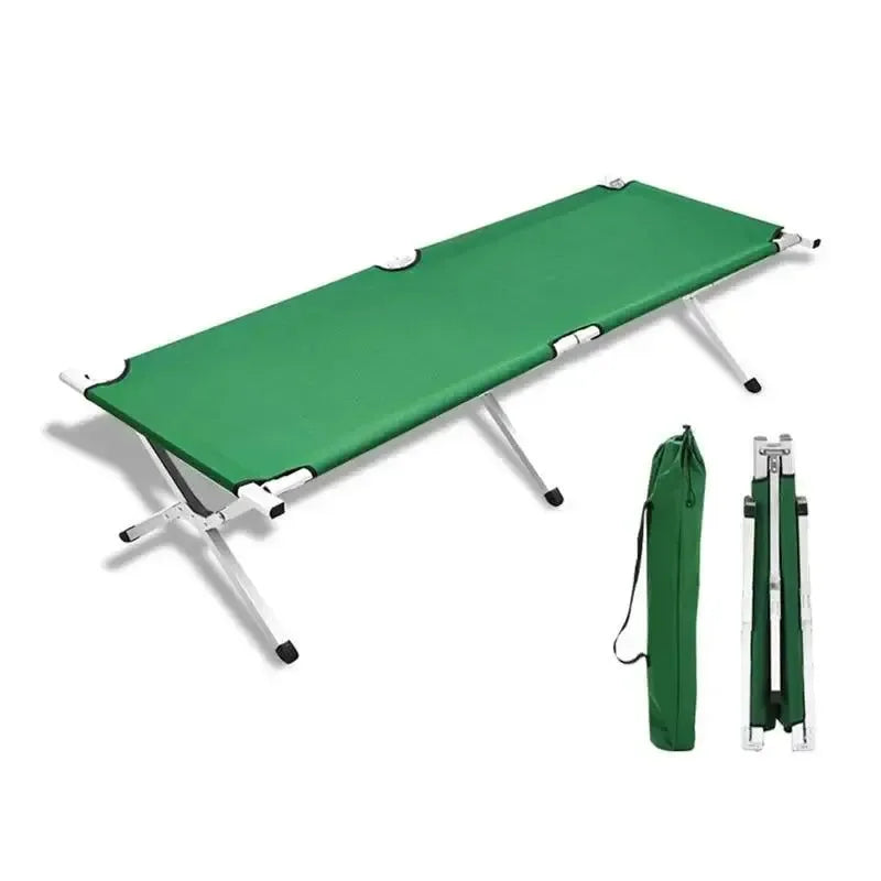 Multifunctional Camping Folding Bed – Portable Iron Cot for Hiking, Travel, and Office Use - Trekker Essentials