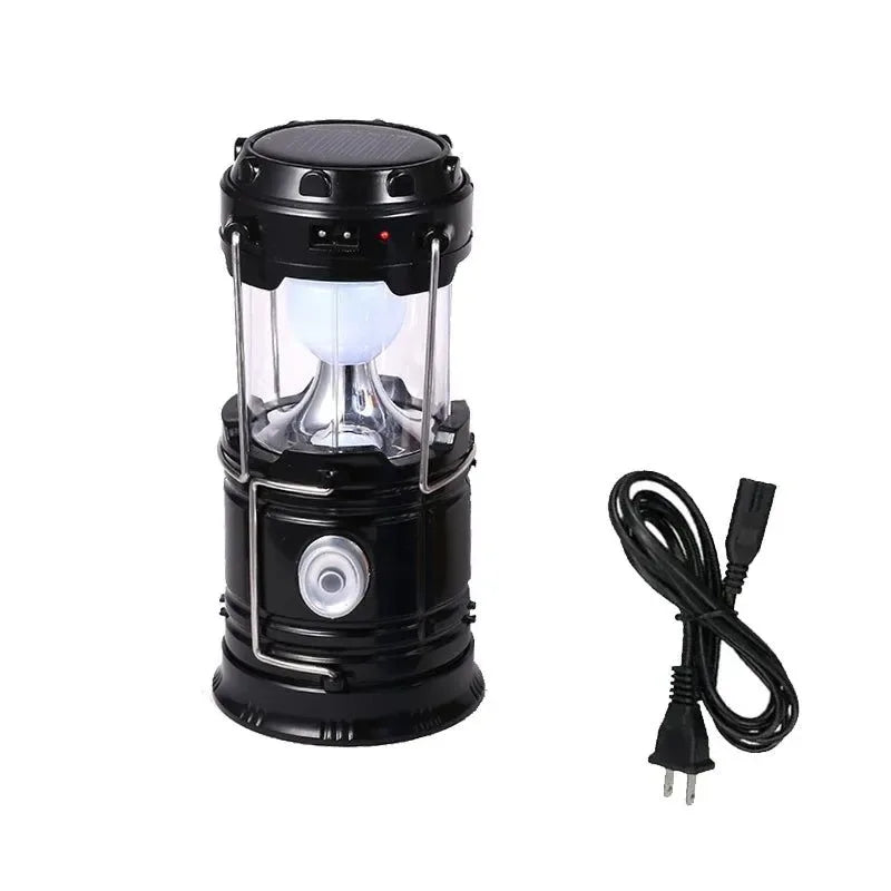 Multifunctional Led Camping Light Rechargeable Camping Lamp Solar Power Charging Portable Fan Lantern Emergency Outdoor Lighting - Trekker Essentials