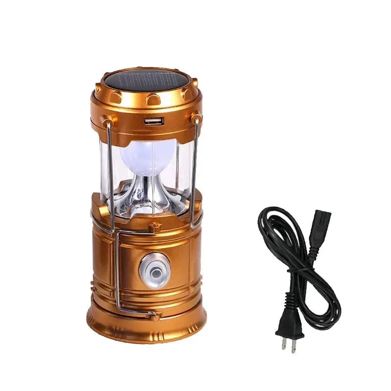 Multifunctional Led Camping Light Rechargeable Camping Lamp Solar Power Charging Portable Fan Lantern Emergency Outdoor Lighting - Trekker Essentials