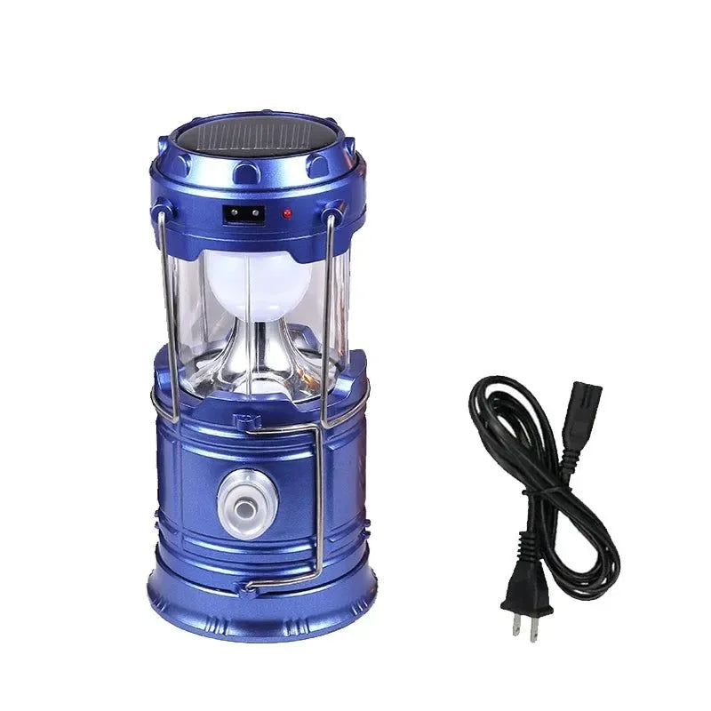 Multifunctional Led Camping Light Rechargeable Camping Lamp Solar Power Charging Portable Fan Lantern Emergency Outdoor Lighting - Trekker Essentials