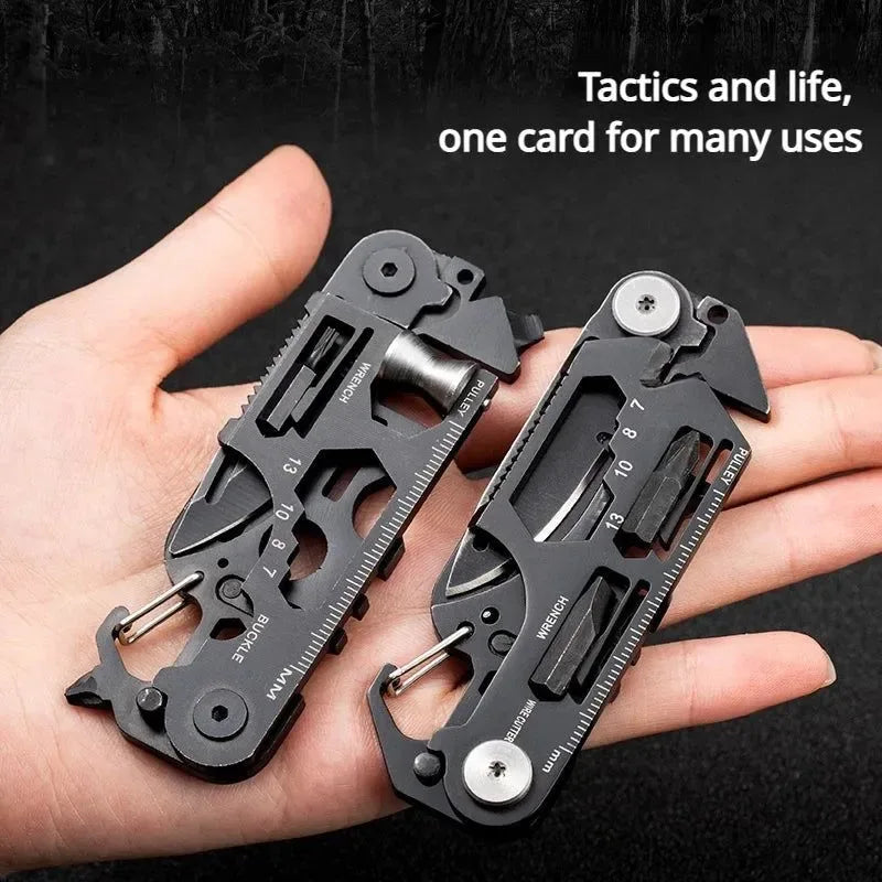 Multifunctional Outdoor Pocket Tool Combination Card with Tactical Knife - Trekker Essentials