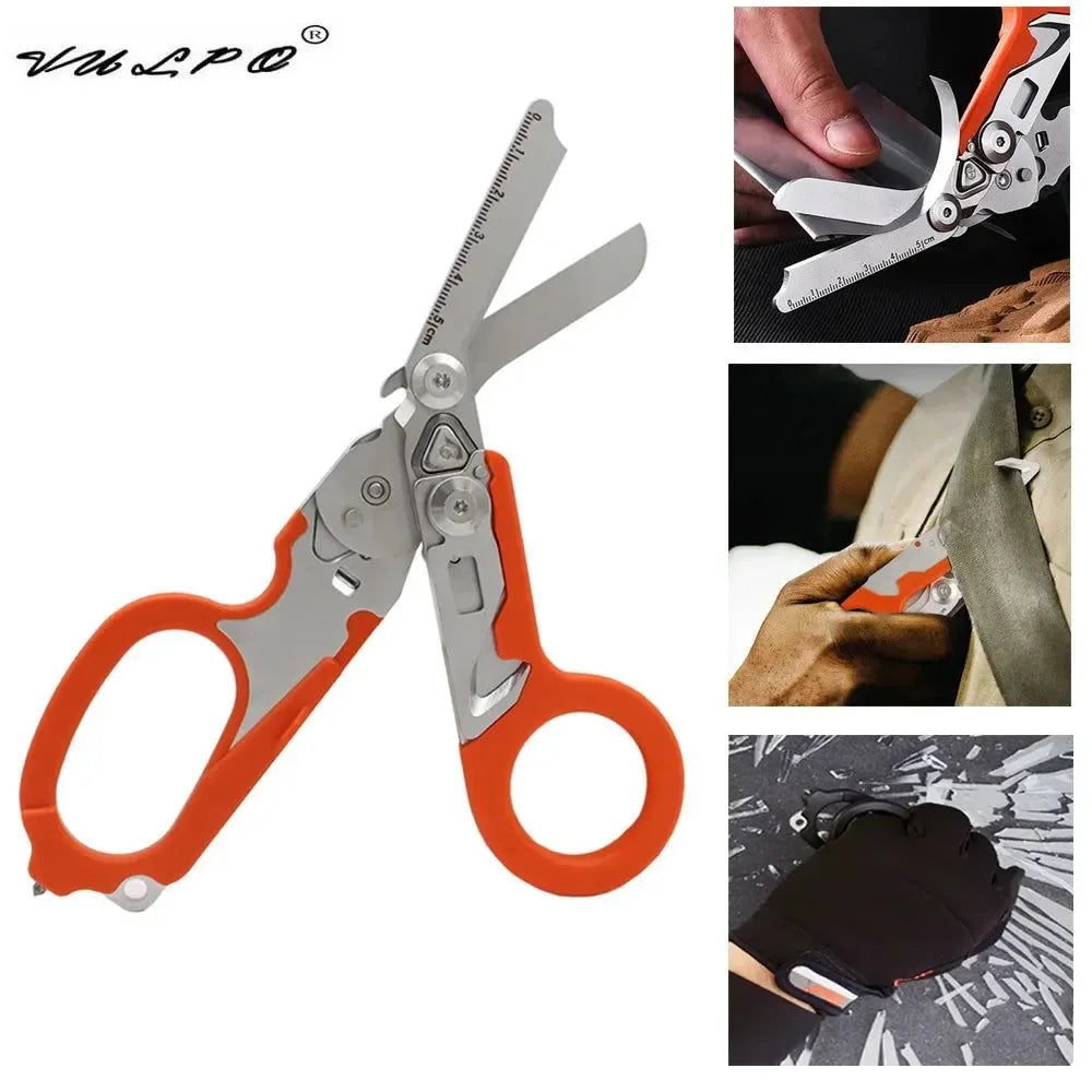 Multifunctional Tactical Folding Scissors | First Aid Gear and Survival Tools | Camping and Hunting Equipment - Trekker Essentials